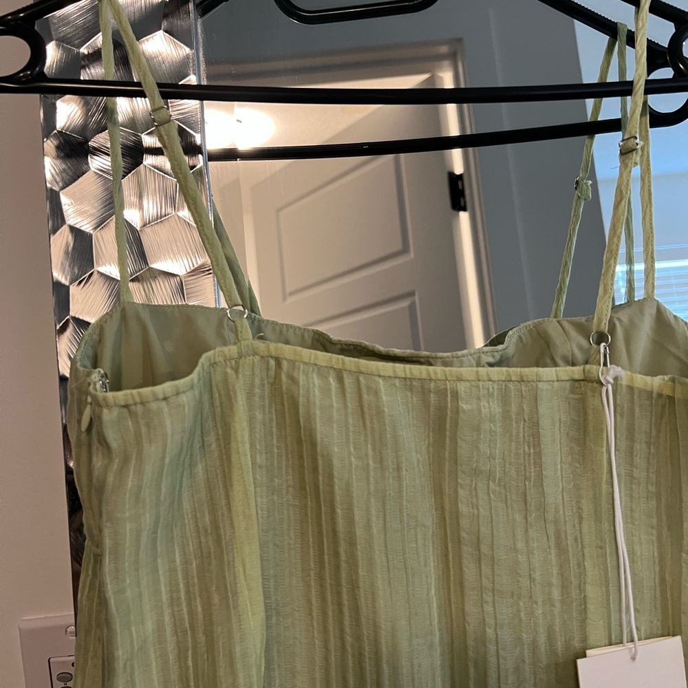 Bambini Green Spaghetti Strap mini Dress - Picture 10 of 13